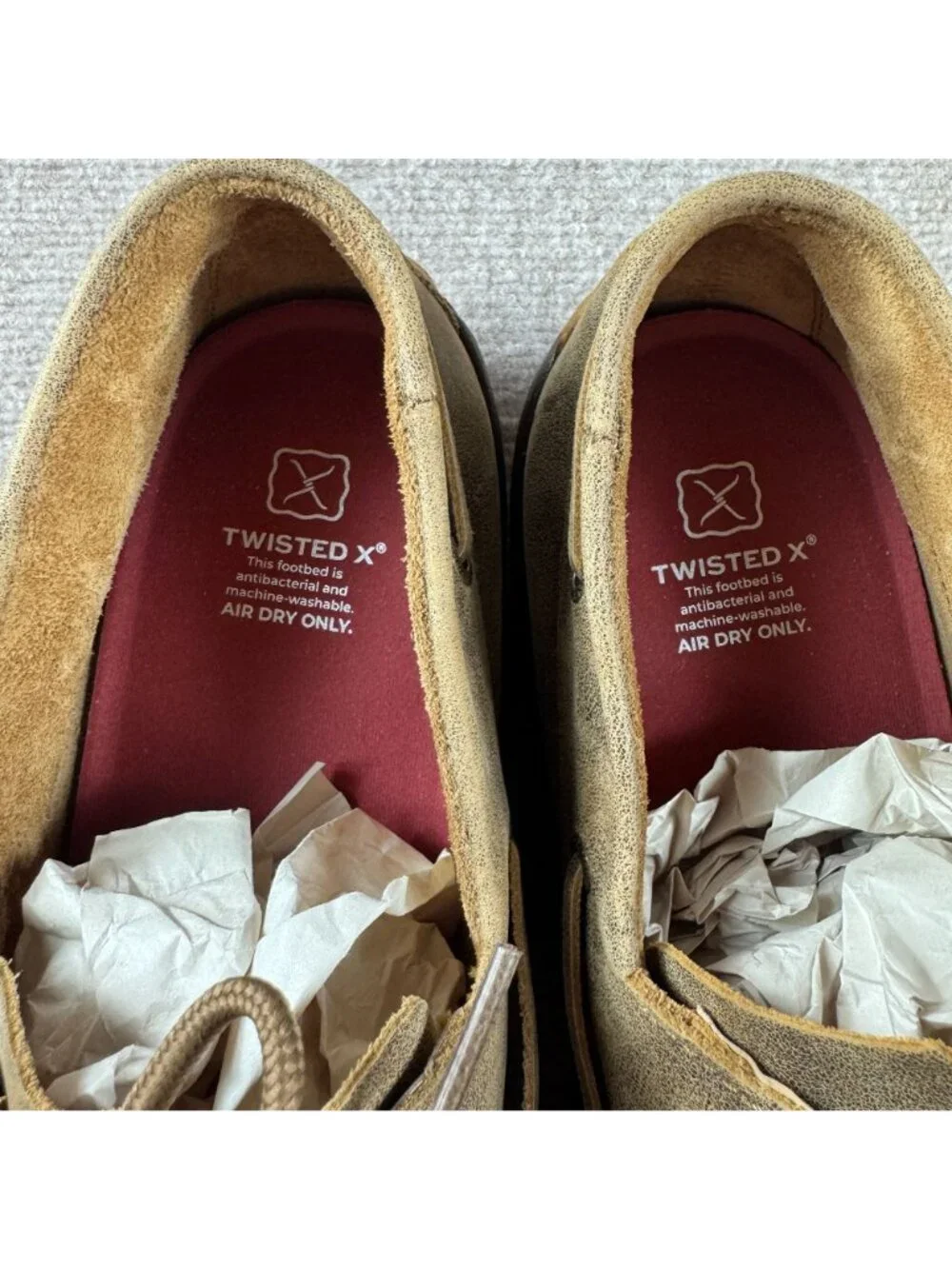 Twisted X Driving Mocs Boat Shoe Mens 13M Bomber Brown Leather Gorpcore Farmcore